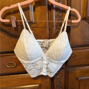 White Lace Bralette/Crop Top